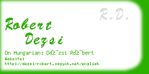 robert dezsi business card